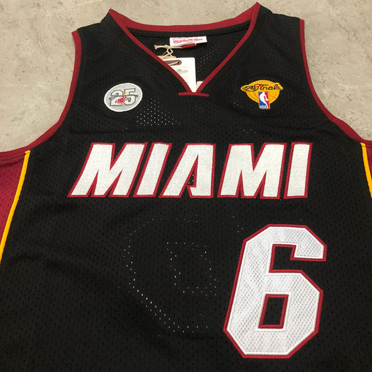 Miami Heat LeBron James #6 black 2012-2013 Throwback Jersey - Dense Embroidery