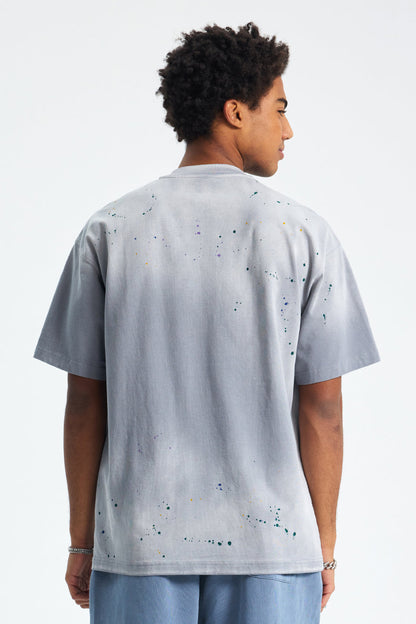 275GSM Ink Spray Washed Tee