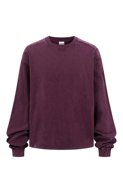 285GSM Contrast Long Sleeve Pigment Dyed Tee