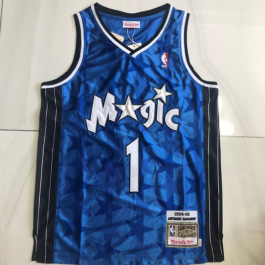 Orlando Magic Anfernee Hardaway #1 blue 1994-95 Throwback Jersey - Dense Embroidery