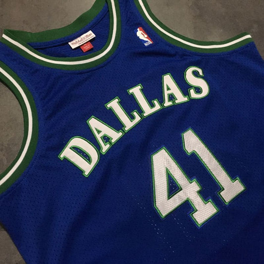 Dallas Mavericks 41# Dirk Nowitzki  Blue MN