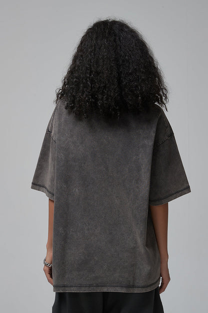 275GSM Double Stitch Sleeve Hem Washed Tee