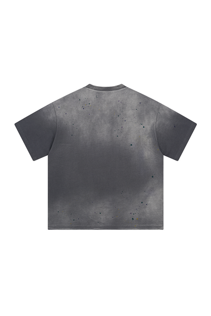 275GSM Ink Spray Washed Tee