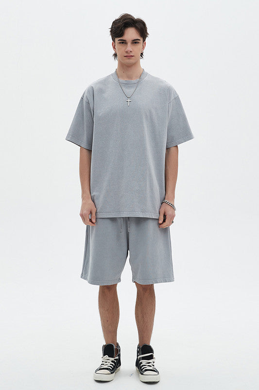 250GSM Pigment Dyed Washed Tee