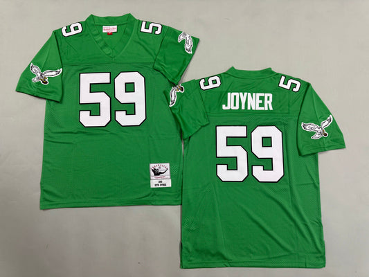 Mens Seth Joyner#59 Philadelphia Eagles Vintage Throwback Jersey