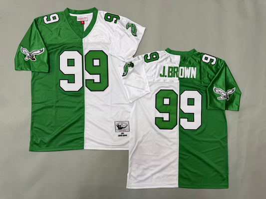 Mens Jerome Brown#99 Philadelphia Eagles Vintage Throwback Jersey