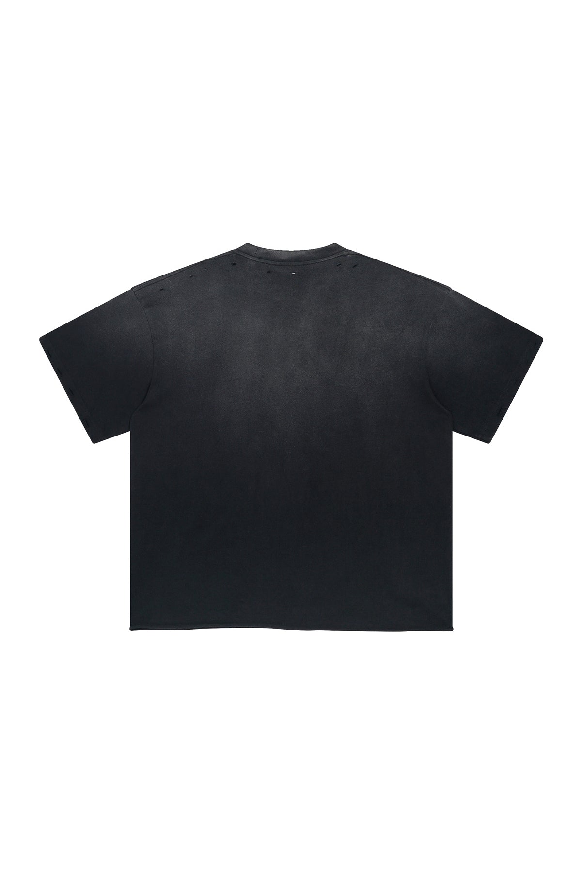 250GSM Gradient Spray Washed Distressed Tee