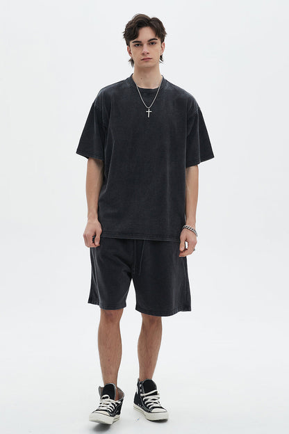 250GSM Pigment Dyed Washed Tee