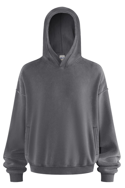 370GSM Boxy Fit Pigment Dyed Washed Hoodie