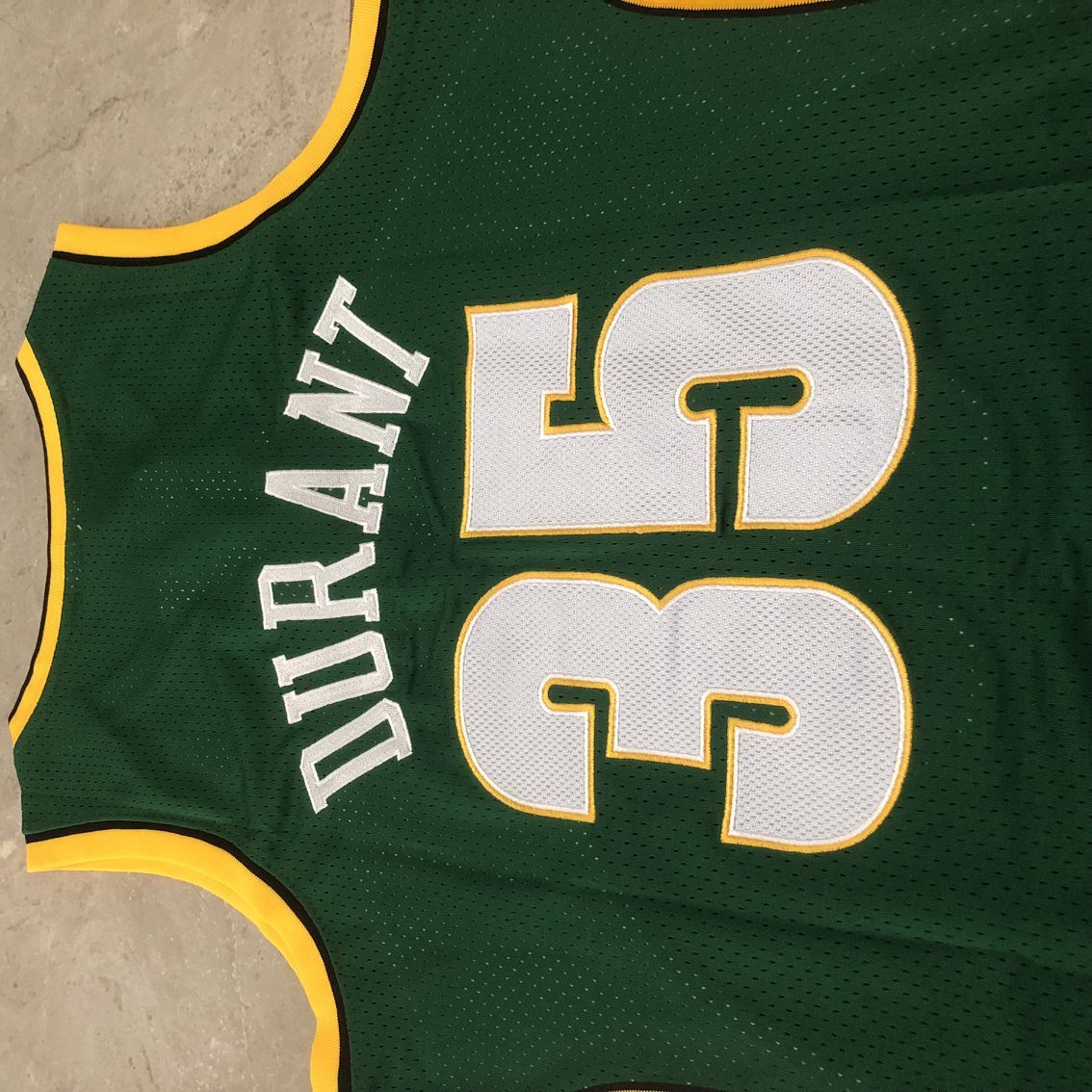 Seattle SuperSonics Kevin Durant #35 Throwback Jersey - Dense Embroidery