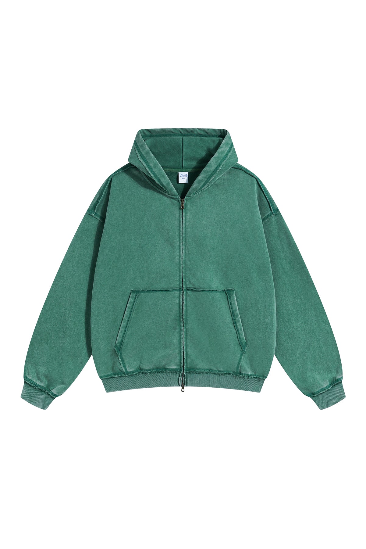 450GSM Distressed Washed Zipper Jacket