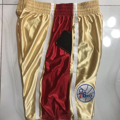 Philadelphia 76ers Platinum Edition Shorts ― Embroidered