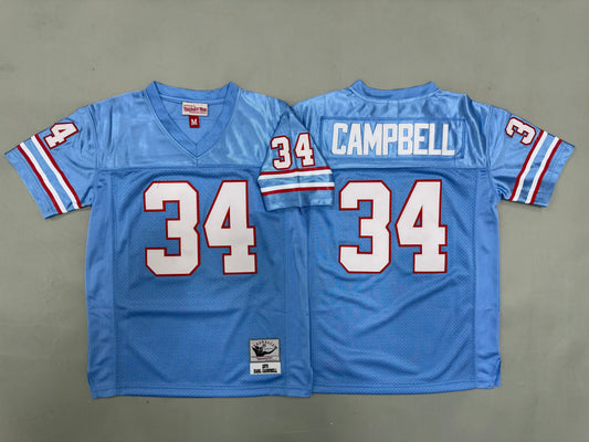 Youth Earl Campbell#34 Houston Oilers Vintage Throwback Jersey