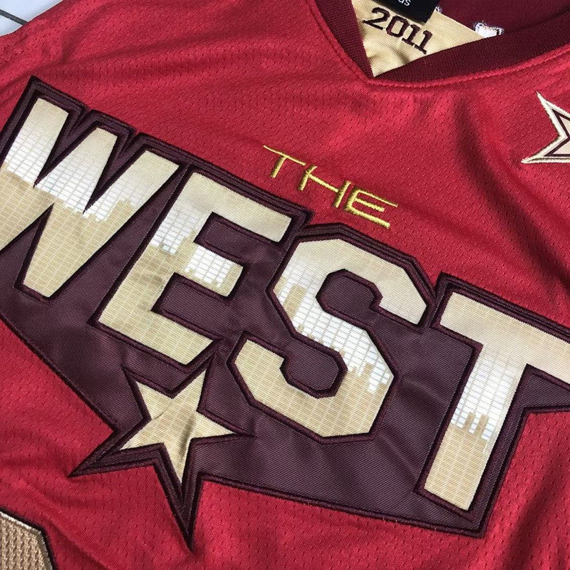 All-Star Kobe Bryant #24 red  Dense Embroidery