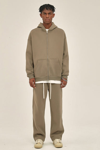 350GSM Solid Color Fleece Zipper Jacket
