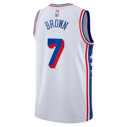 Jaylen Brown #7 Philadelphia 76ers White City Edition Swingman Jersey