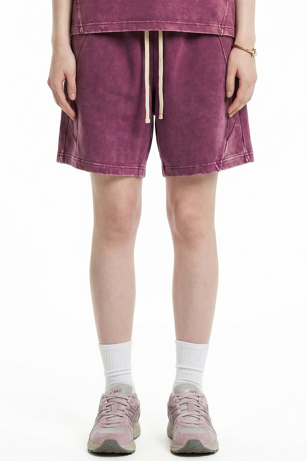 305GSM Splicing Washed Shorts