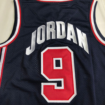 Dream Team Michael Jordan #9 blue Throwback Jersey - Dense Embroidery