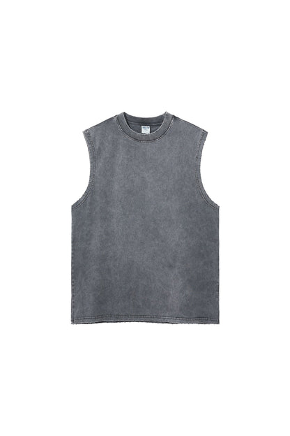 275GSM Distressed Washed Muscle Tee