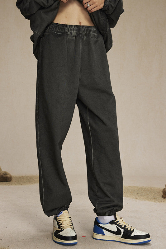 450GSM Dirty Effect Washed Out Sweatpants