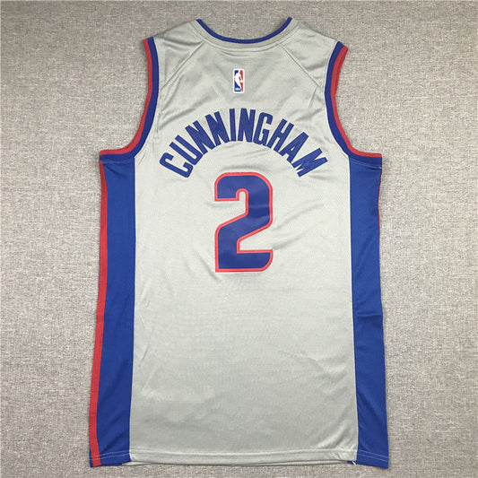 Detroit Pistons Cade Cunningham #2 City Edition Swingman Jersey ！ Embroidered