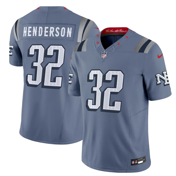 TreVeyon Henderson #32 New England Patriots 2025 Rivalries Collection Vapor F.U.S.E. Limited Jersey
