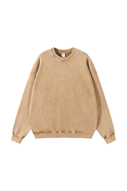 100% Cotton 420GSM High Weight Washed Crew