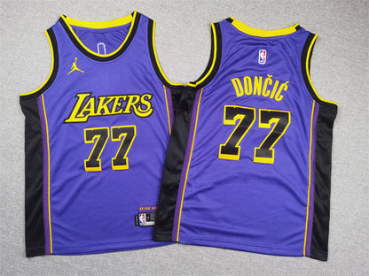 Youth Luka Don?i? Los Angeles Lakers #77 City Edition Embroidered  Jersey