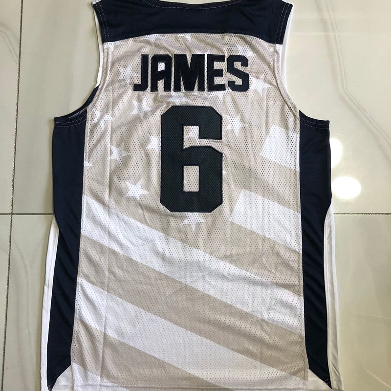 The Dream Team LeBron James #6 Throwback Jersey - Dense Embroidery