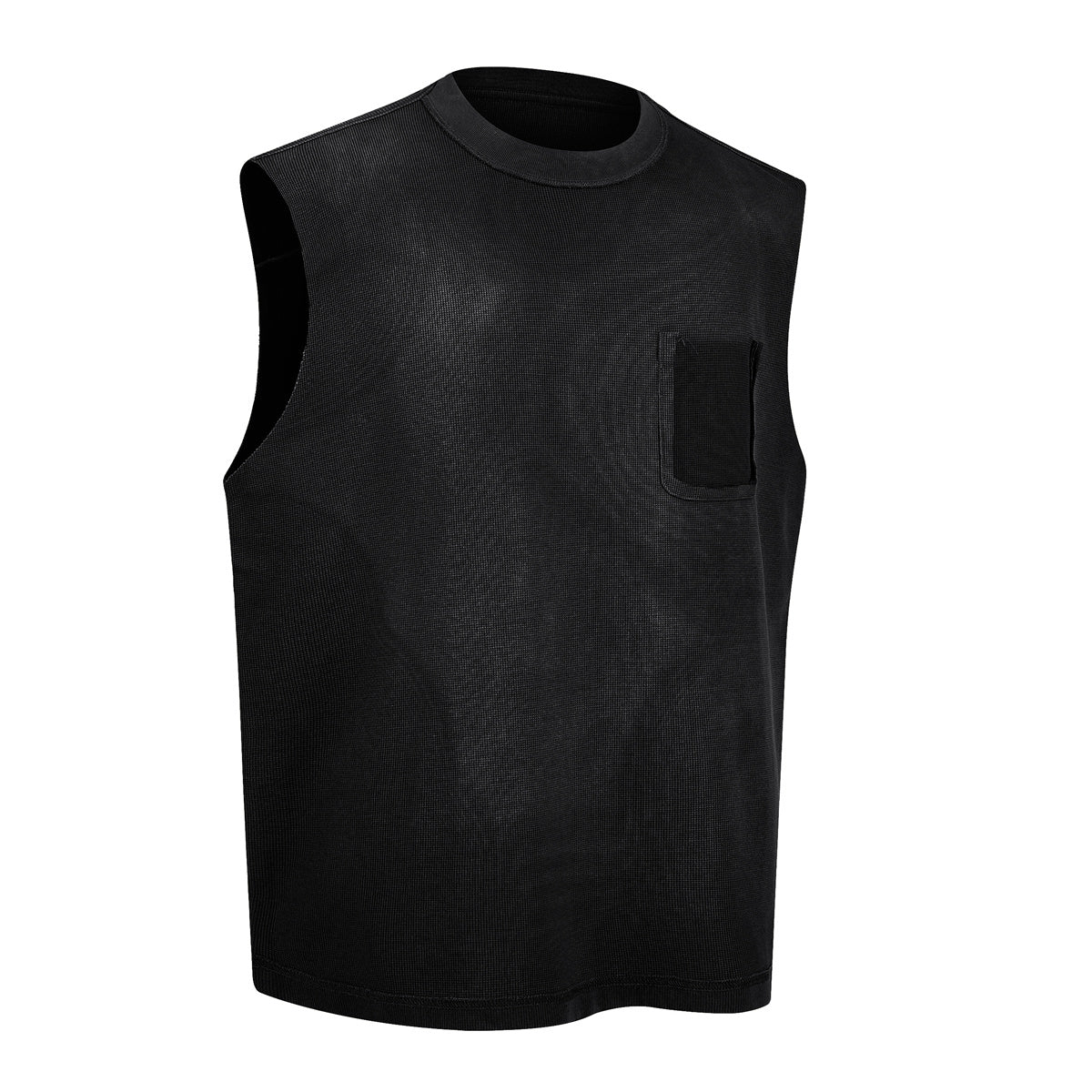 325GSM Sun Fade Waffle Material Muscle Tee