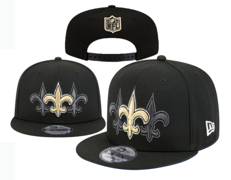 New Orleans Saints Black Snapback Cap