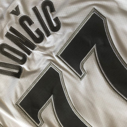 Dallas Mavericks Luka Dončić #77 Throwback  Jersey -  Dense Embroidery