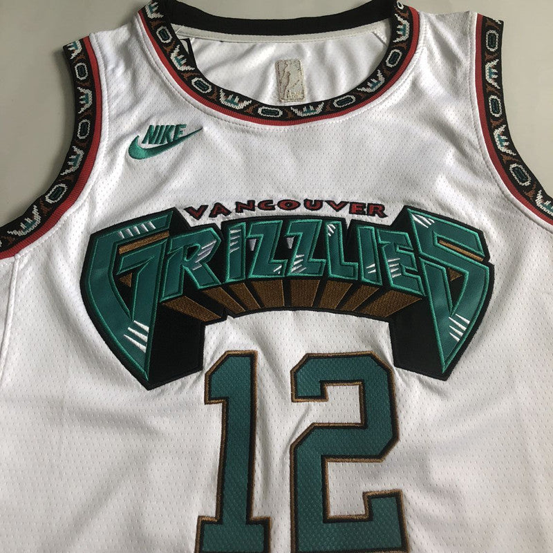 Memphis Grizzlies Ja Morant #12 white Throwback  Jersey -  Dense Embroidery