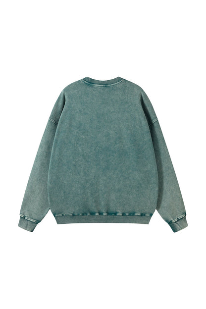100% Cotton 420GSM High Weight Washed Crew