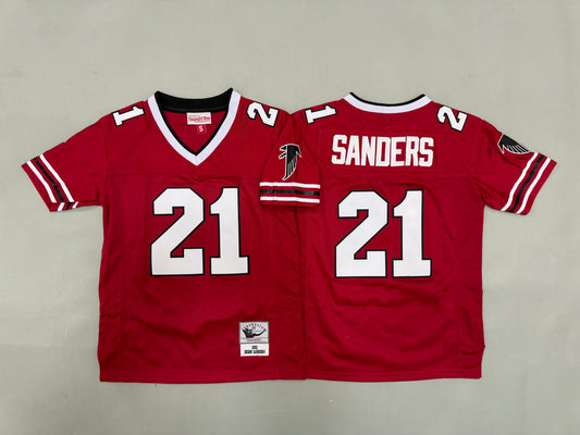 Youth Deion Sanders#21 Atlanta Falcons Vintage Throwback Jersey