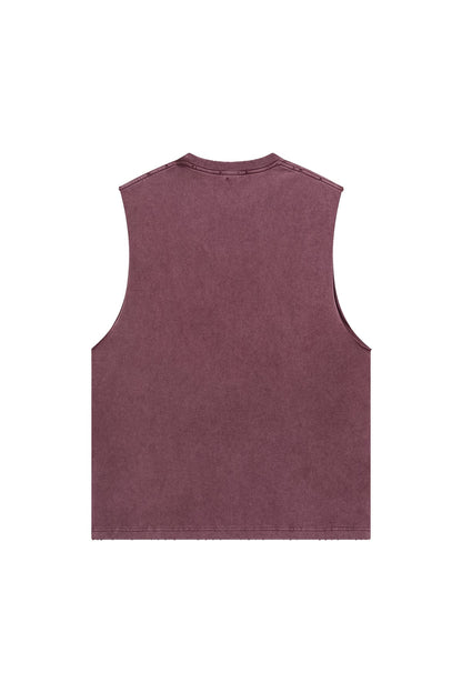 275GSM Distressed Washed Muscle Tee