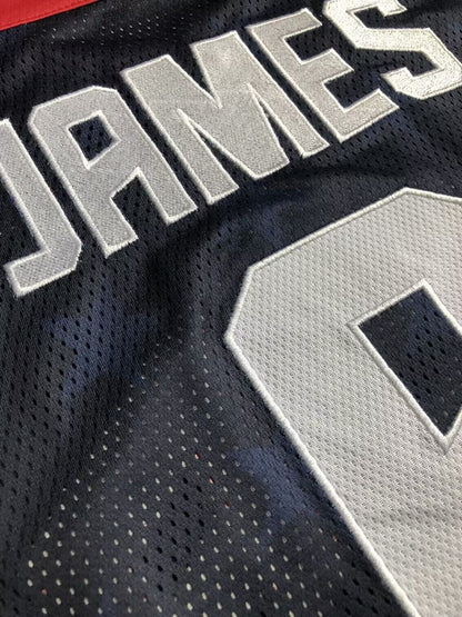 Dream Team 10 LeBron James #6 blue Throwback Jersey - Dense Embroidery