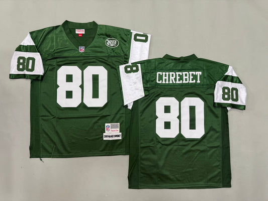 Mens Wayne Chrebet#80 New York Jets Vintage Throwback Jersey