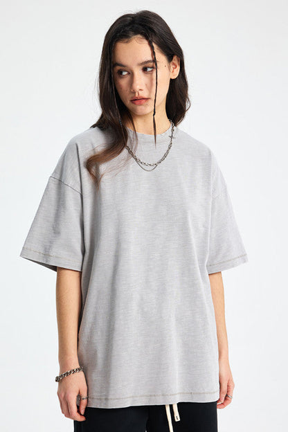 275GSM Pigment Dyed Light Washed Tee