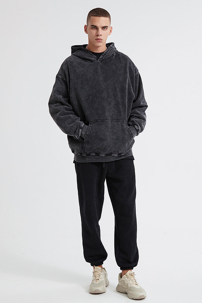 100% Cotton 420GSM Washed Vintage Hoodie