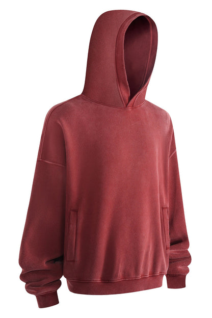 370GSM Boxy Fit Pigment Dyed Washed Hoodie