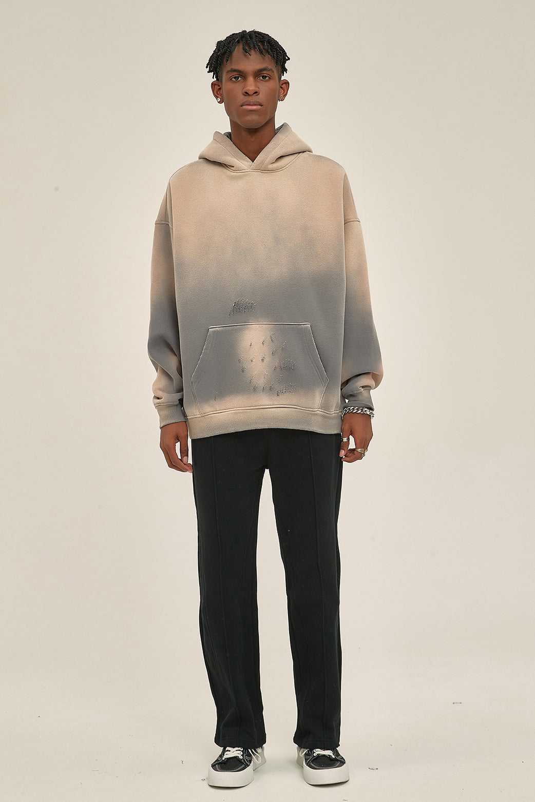 360GSM Sun Fade Distressed Washed Hoodie