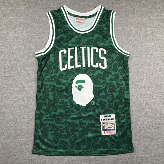 Boston Celtics BAPE #93 Throwback ！ Embroidered Jersey