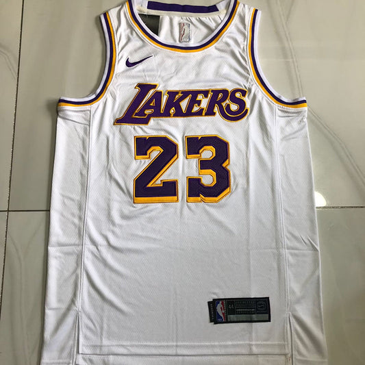 Los Angeles Lakers Bronny James #23 white Throwback Jersey - Dense Embroidery