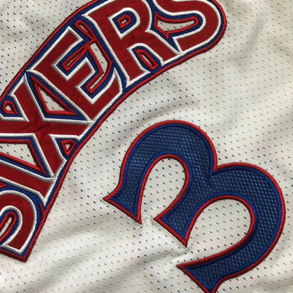 Philadelphia 76ers Allen Iverson #3 White Throwback Jersey - Dense Embroidery