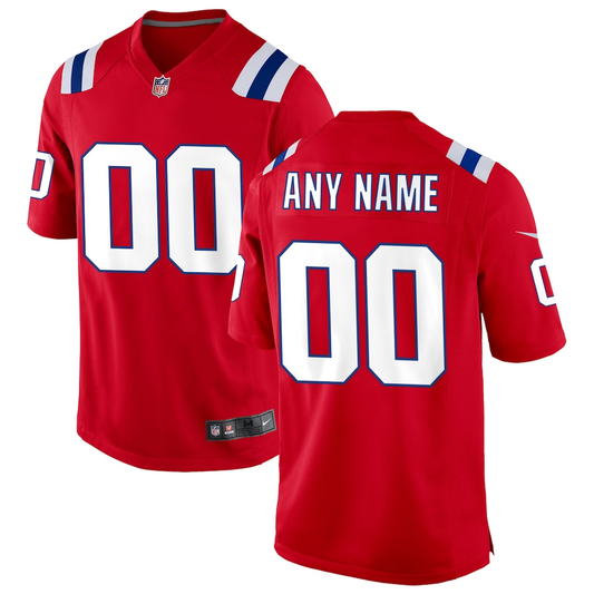 Custom New England Patriots Red Game Jersey