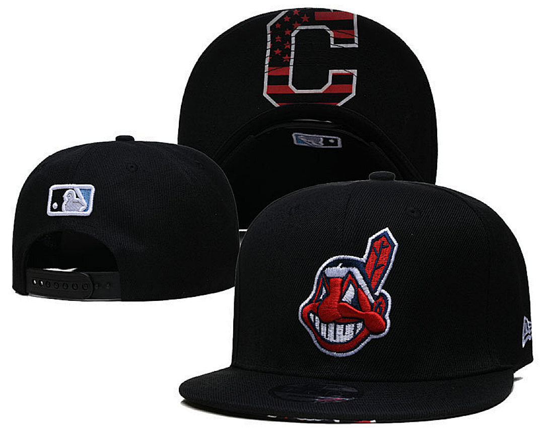 Cleveland Indians Black Snapback Cap
