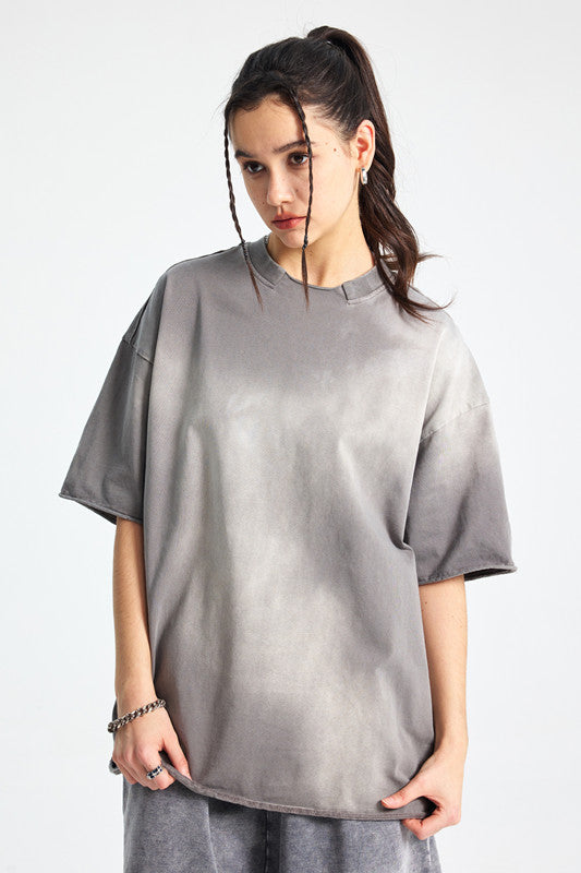 305GSM Gradient Sprayed Vintage Tee