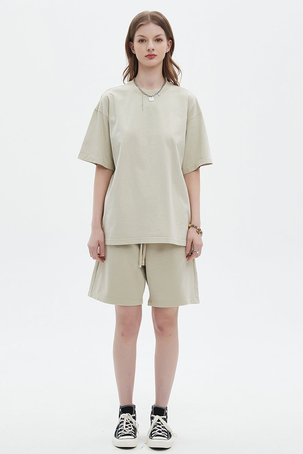 250GSM Pigment Dyed Washed Tee