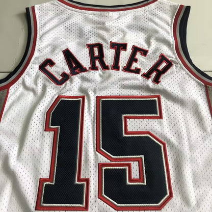 Brooklyn Nets Vince Carter #15 Throwback Jersey -  Dense Embroidery